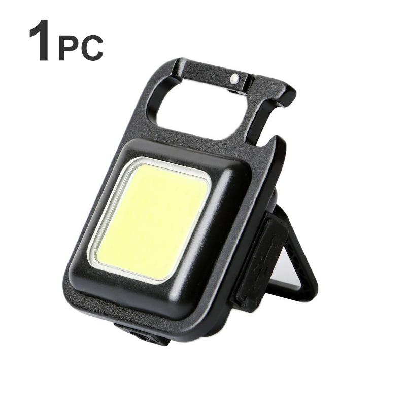 Pocket Flashlight Mini LED USB Rechargeable Keychain Light Work Light Portable Outdoor Camping Hiking COB Lantern