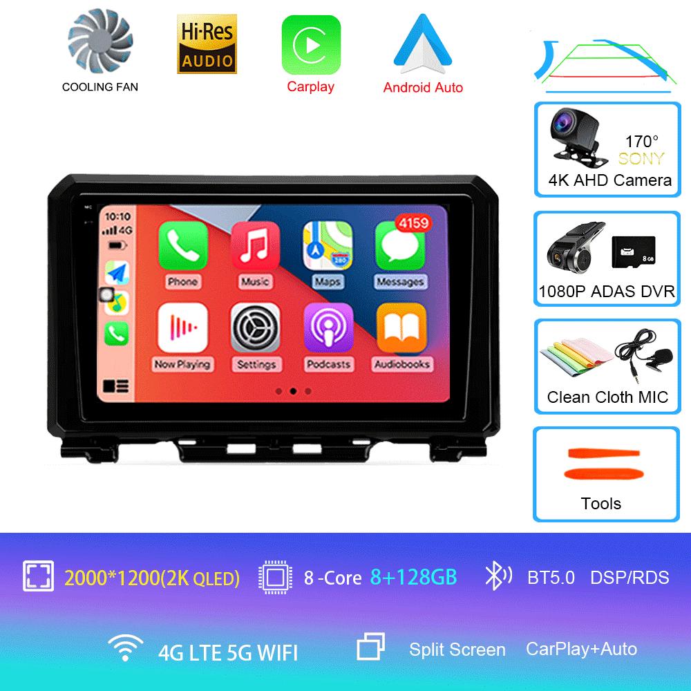 Автомобильное радио Android 14 Carplay Auto для Suzuki Jimny 2018 2019 2020 Мультимедийный видеоплеер GPS-навигация DSP 2Din DVD стерео 4G