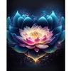 Frame Paint By Numbers For Adults Kits Abstract Lotus Flowers Handpainted Acrylic Paint On Canvas Diy Crafts For Home Decors 40x50