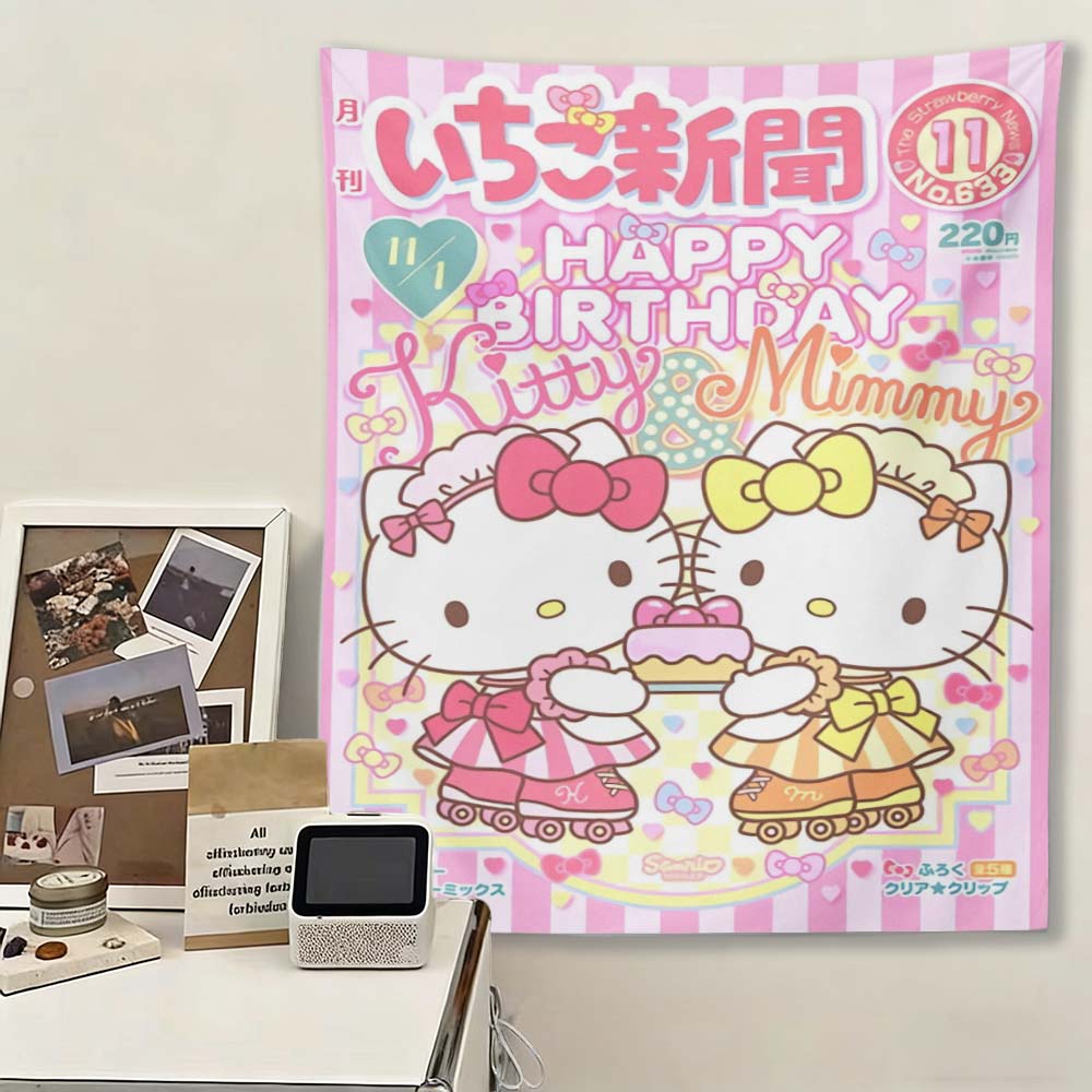 Милый гобелен Hello Kitty Бохо мандала Настенное панно для гостиной спальни Домашний декор
