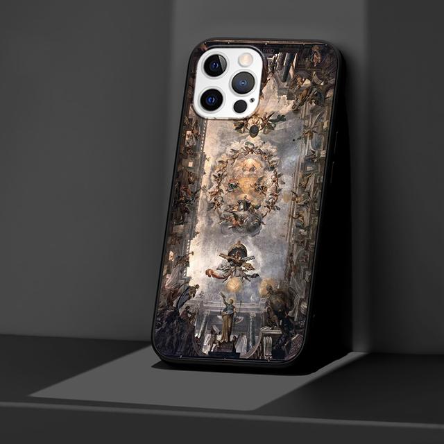 Чехол для Iphone 11 13 12 Mini 14 Pro Max Xr 7 8 Se 2020 Xs 6 6s Plus 5s черный чехол для телефона из ТПУ Palace Versailles Creation Adam