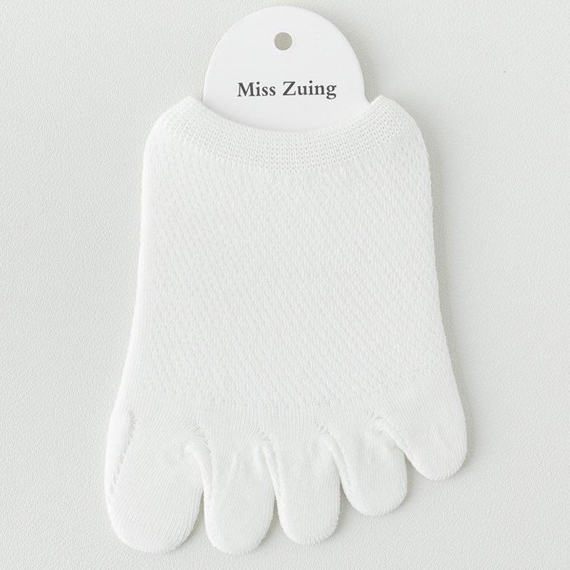 Женские весенне-летние нескользящие носки-лодочки с пятью пальцами и полуладонью — невидимые, тонкие, с раздвоенным носком для высоких каблуков.