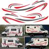 Red & Gray Stripe Vinyl Decal Sticker For RV Caravan Trailer Camper Motorhome