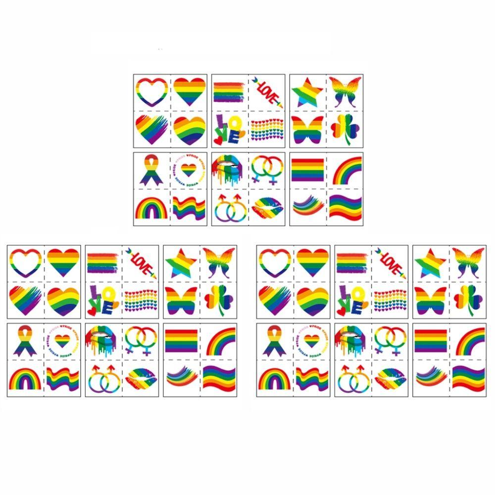 18 шт. красочные наклейки-татуировки в виде радуги, временные наклейки-татуировки в виде цветов и звезд, пара дружбы