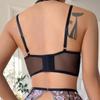 Модное женское сексуальное нижнее белье, милый бюстгальтер, кружевная пижама с открытой спиной и подвязками, комплект нижнего белья с Т-стрингами