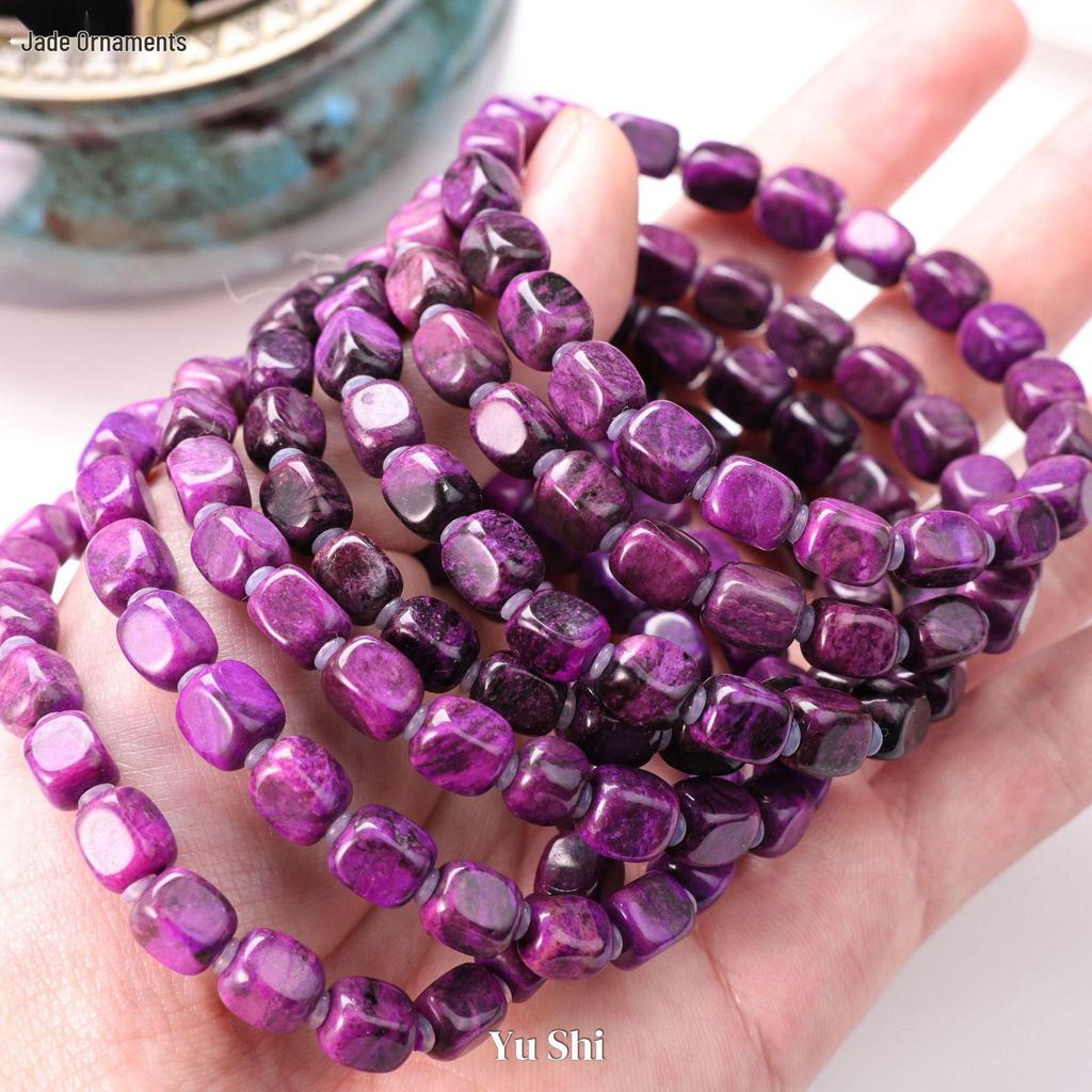 Second Gen Royal Purple Sugilite & South Africa Shungite Unisex Bracelet