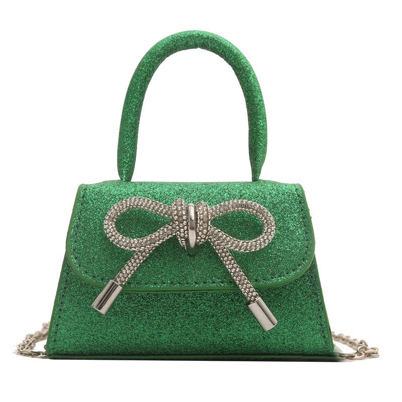 2024 весна новая модная женская сумка через плечо повседневная маленькая ароматная ветровая однотонная мини-сумочка с бантом