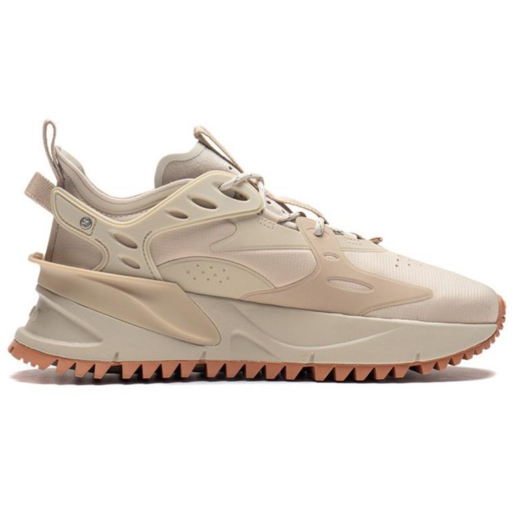 Li Ning CF Модные Низкие Спортивно-Повседневные Кроссовки Мужские Тауп AGLS033-2