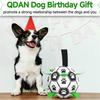 Dog Toys Soccer Ball With Straps Interactive Tug Of War Water Toy Durable For Small And Medium Dogs 15 Cm Diameter