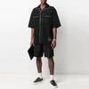 WE11DONE Ss21 Спортивные повседневные шорты с контрастной строчкой, средней посадки, облегающие, мужские, черные WD-PT0-21-204-BK