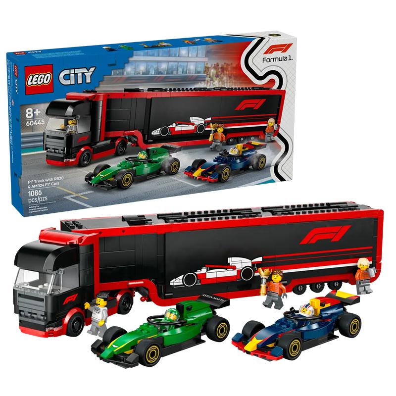 LEGO 60445 Грузовик F1® с болидами F1® RB20 и AMR24 Конструктор