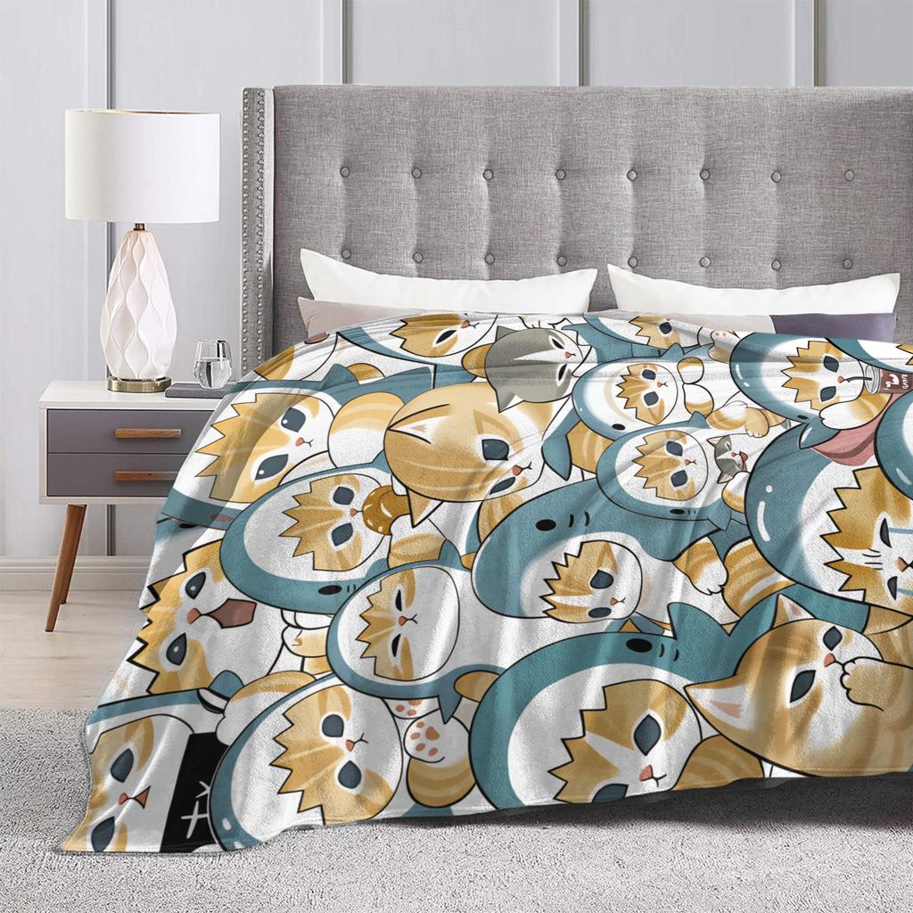 Mofusand Plush Blanket Students Flannel Bedding Throws For Bedroom Soft ized Quality Bedspread Gift Idea