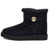 Bailey Mini Button Gold Bling Warm Fashion Short Snow Boots Women Boots Black 1118998-BKGD