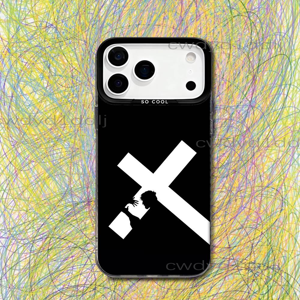 Christian Jesus Bible Quote Faith For iPhone 17,16,15,14,13,12,X,8,Pro,Max,Plus,SE4,Air,Mini Black IMD Matte Case
