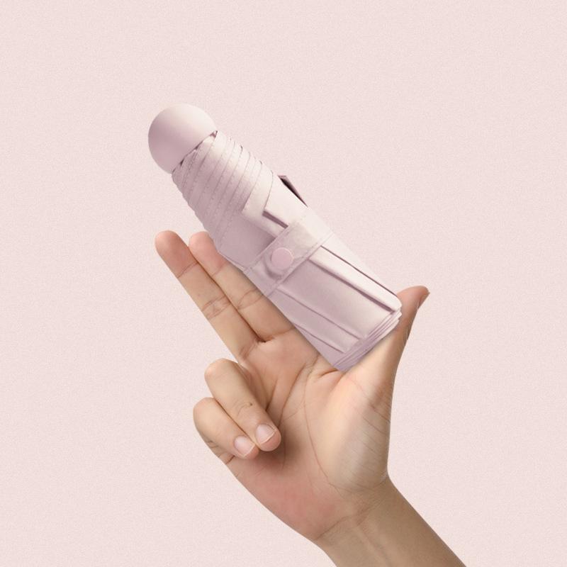 «Компактный сверхлегкий 5-створчатый мини-капсульный зонт с защитой от УФ-излучения»