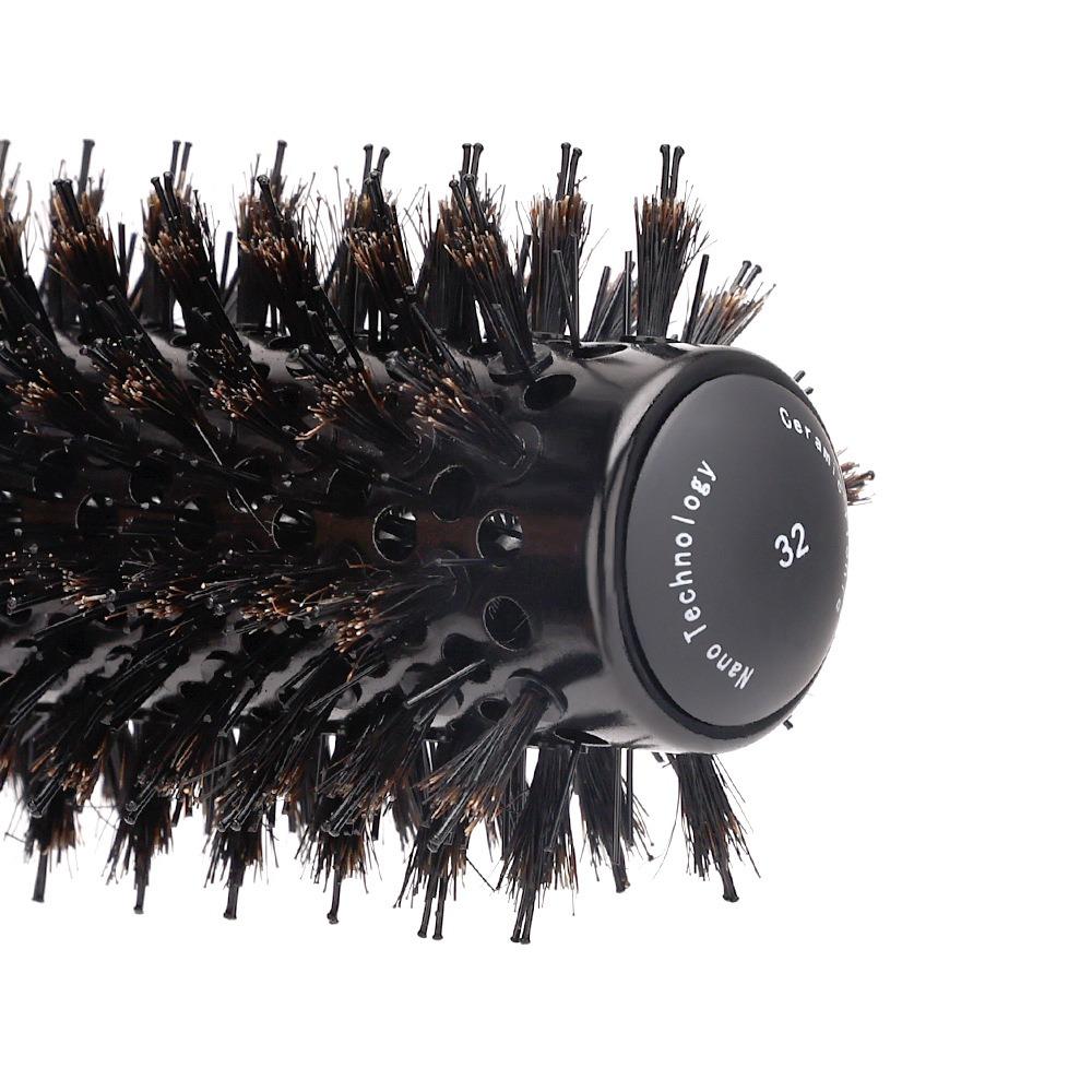 With Pointed Tail Round Rolling Brush Handle Hair Curling Brush Straight Twill Hair Comb Men/Women