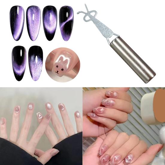 1 набор магнитов для ногтей «кошачий глаз», гель-лак для ногтей, магнитная палочка, кроличьи уши, Y-образный направляющий инструмент для домашнего салона, женские магнитные инструменты для маникюра «кошачий глаз»