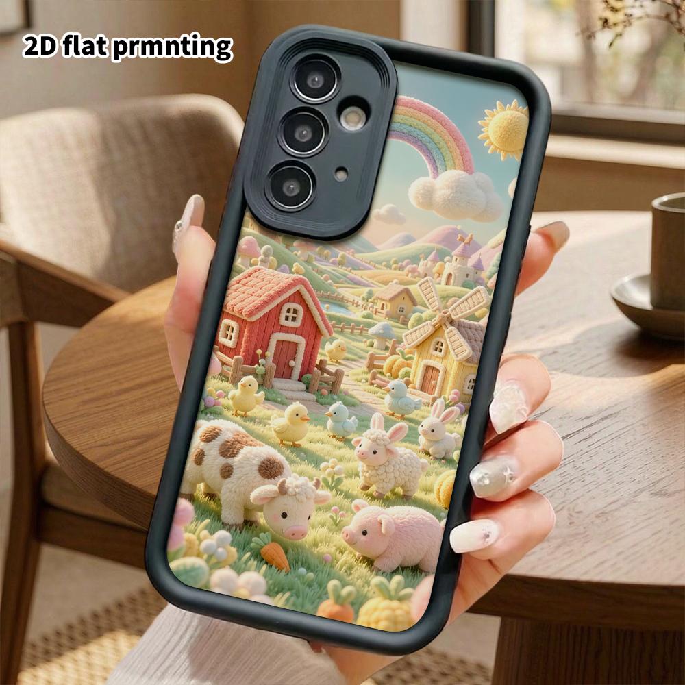 Чехол для телефона: 2D плоский, подходит для Samsung Galaxy A34 A35 M05 M06 S20 S22 S21 FE Plus 5G, защитный чехол, Ферма Радужной Долины, идеальный Рождественский и Ха