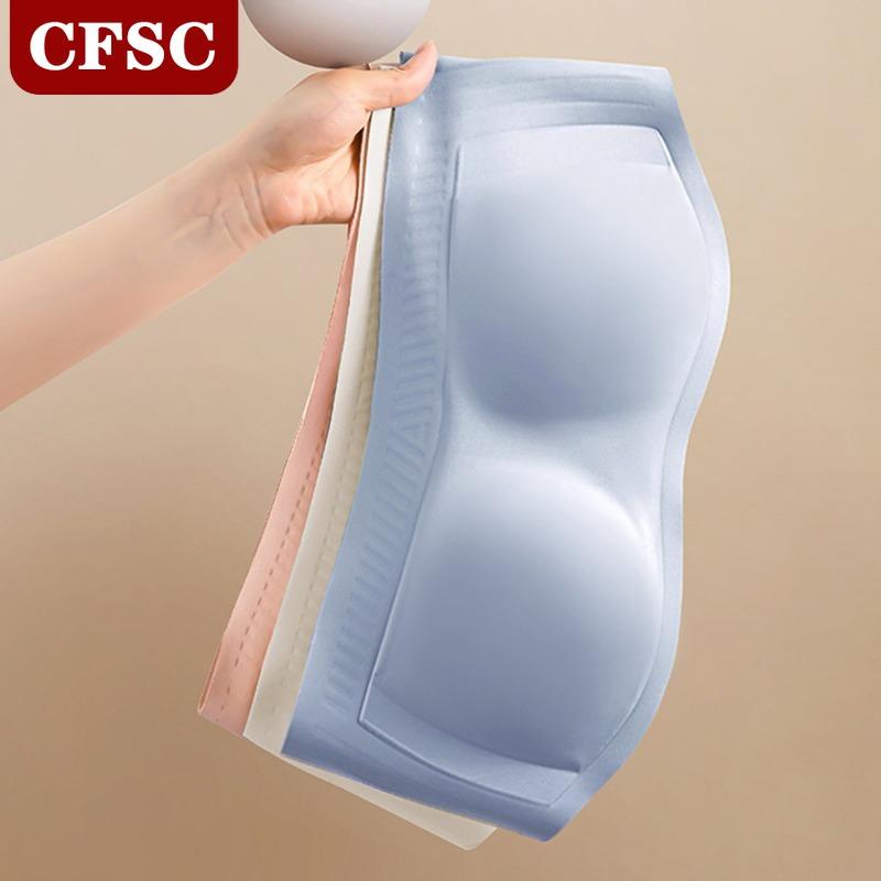 Non-slip Strapless Underwear Push-up Nude Fixed Cup Side Push-up Bra