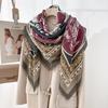 Travel Photography with Retro Niche Thin Shawl Spring Niche Design Sense 130 Dismantling Beard Printing Square Scarf