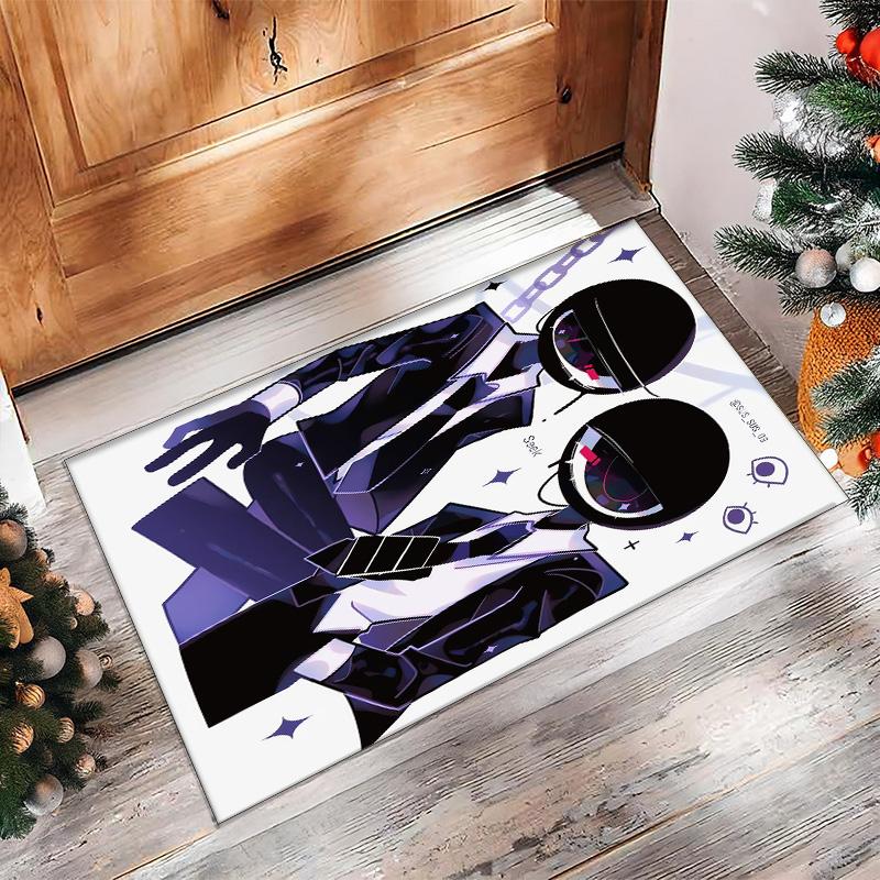 Doors Crystal Velvet Rug, Soft Anti‑Slip Crystal Velvet Carpet for Living Room Bedroom Home Decor
