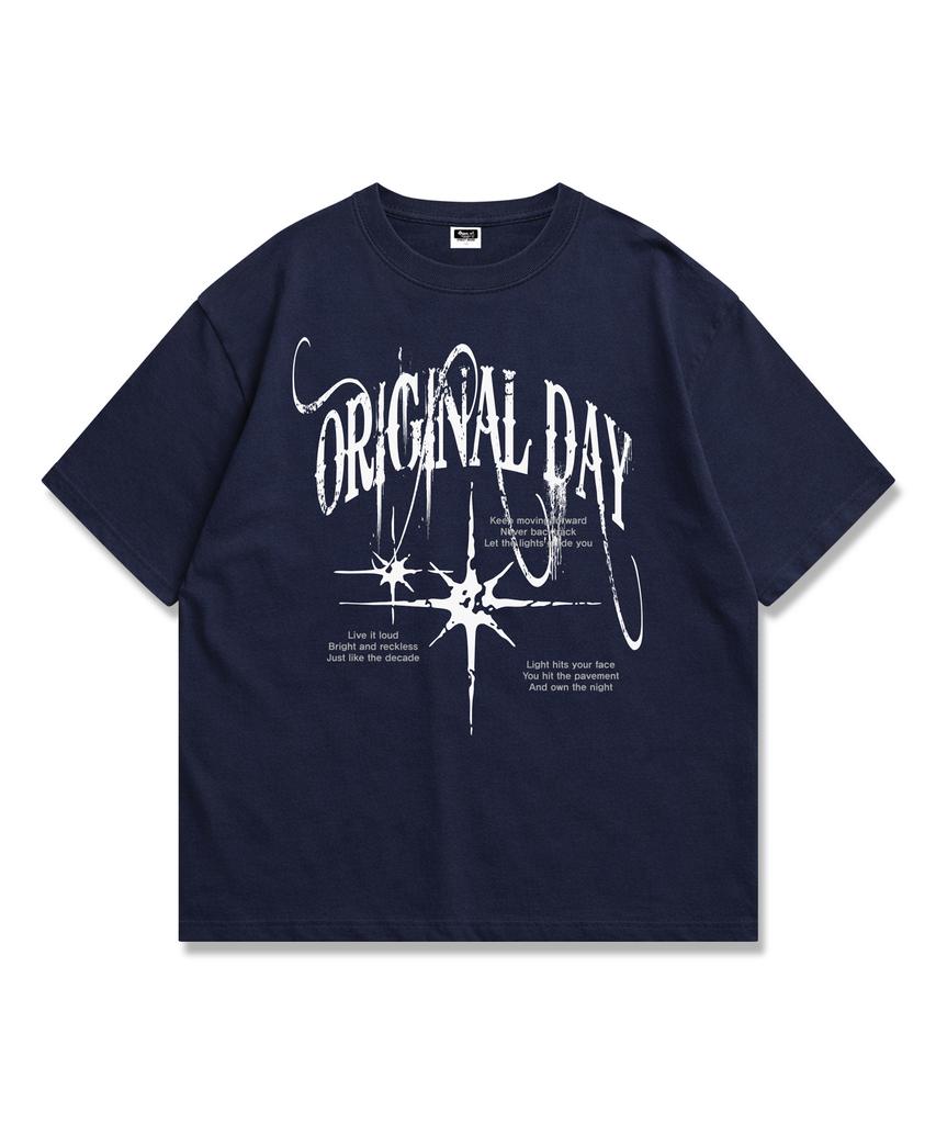 ORIGINALDAY Звездная Линия Винтажная Свободная Футболка с Коротким Рукавом 4 Цвета
