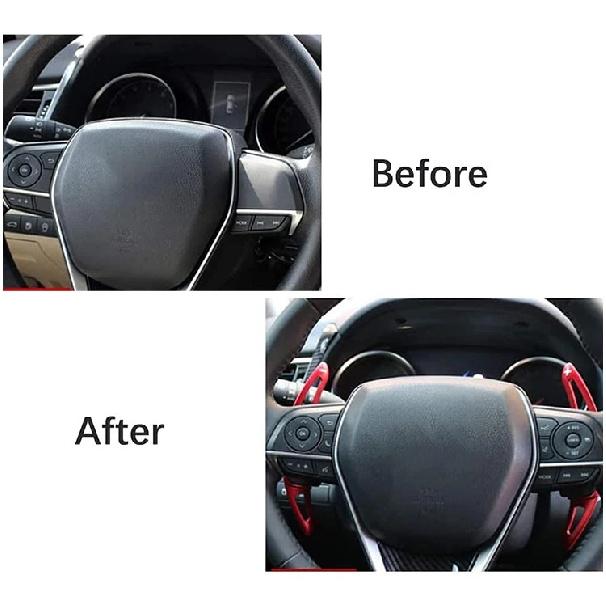 Car Steering Wheel Paddle Shifter Extension Cover Shift Trims for Toyota Corolla Camry RAV4 Avalon 2019 2020 2021 2022