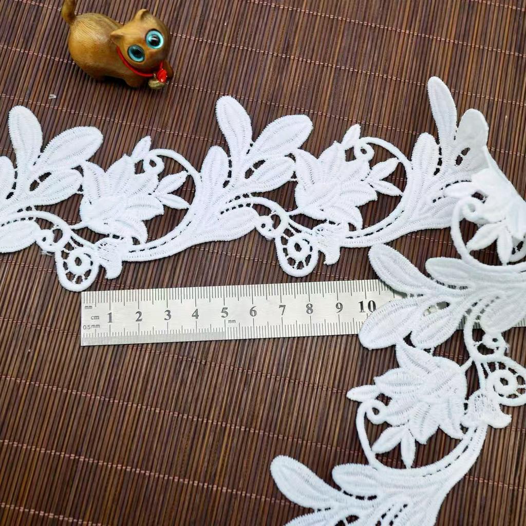 Молочный шелк Водорастворимая вышивка Штрих-код Кружево, Кружевные аксессуары для одежды Шторы Настольные аксессуары для багажа Ткань Мода