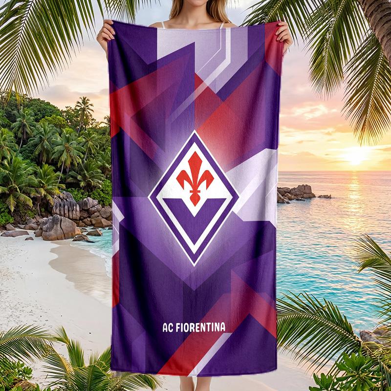 Полотенце для пляжа Fiorentina FC, быстросохнущее, из микрофибры, впитывающее, портативное, для путешествий, для плавания