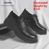Мужские туфли 2024 года из черной кожи, увеличивающие рост, 10 см, формальные и повседневные, дышащий зимний дизайн