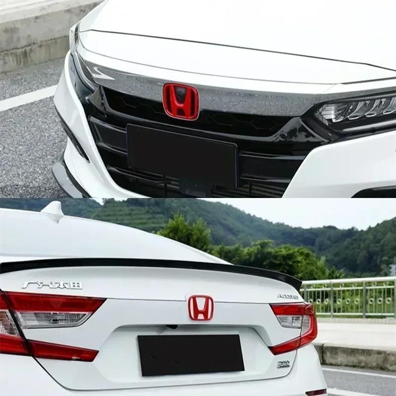 CPD1 ABS Cars Logo Front Grille Rear Trunk Emblem for Honda Accord Civic Type-R CRV HRV FIT Jazz Steering Wheel Stickers Accessories