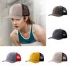 Unisex Baseball Cap Adjustable Hollow Mesh Lightweight Long Brim Color Matching Sun Protection Anti-UV Outdoor Daily Trucker Hat