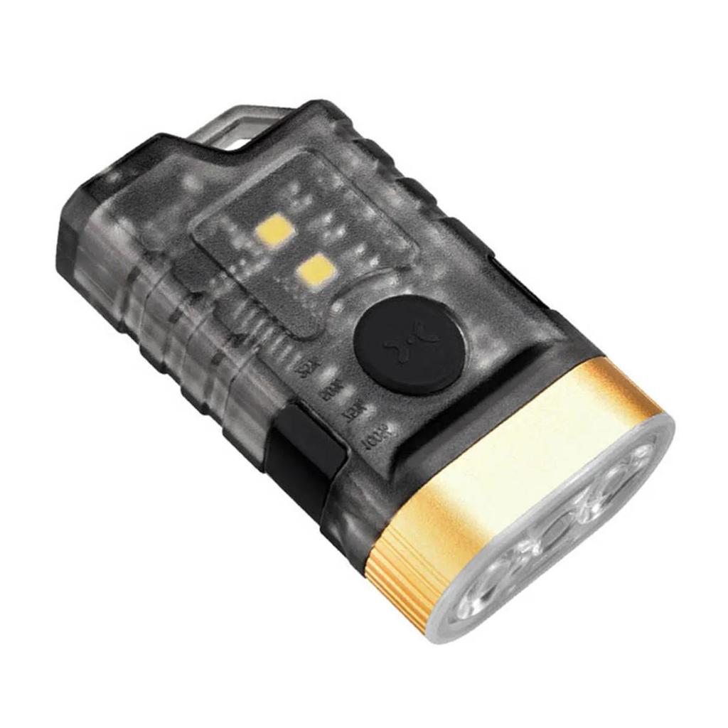 Multifunction Dimming Flashlight Keychain Waterproof Usb Leb Rechargeable With Magnet Clip On For Runners Pocket Portable Bright