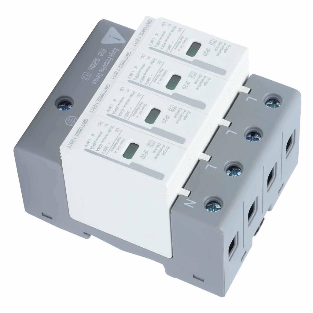 Устройства защиты от импульсных перенапряжений BERM Защитник от перенапряжений Домашний 4P 40 кА УЗИП 2 уровня BEMLY40 220 В 380 В