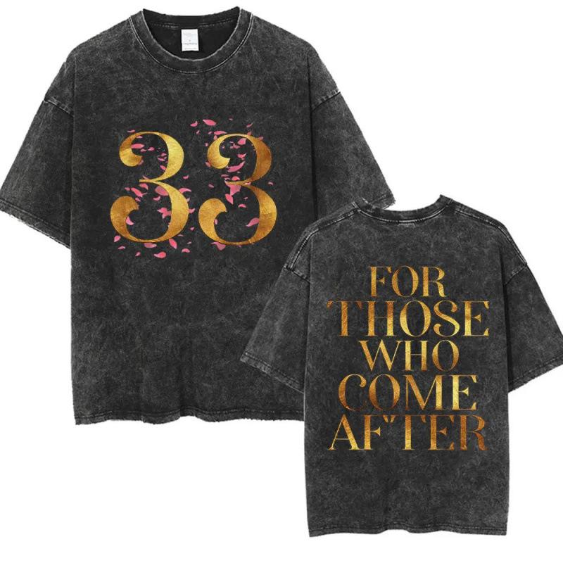 Fashion Personality T-Shirt Game Clair Obscur Expédition 33 Vintage Washed