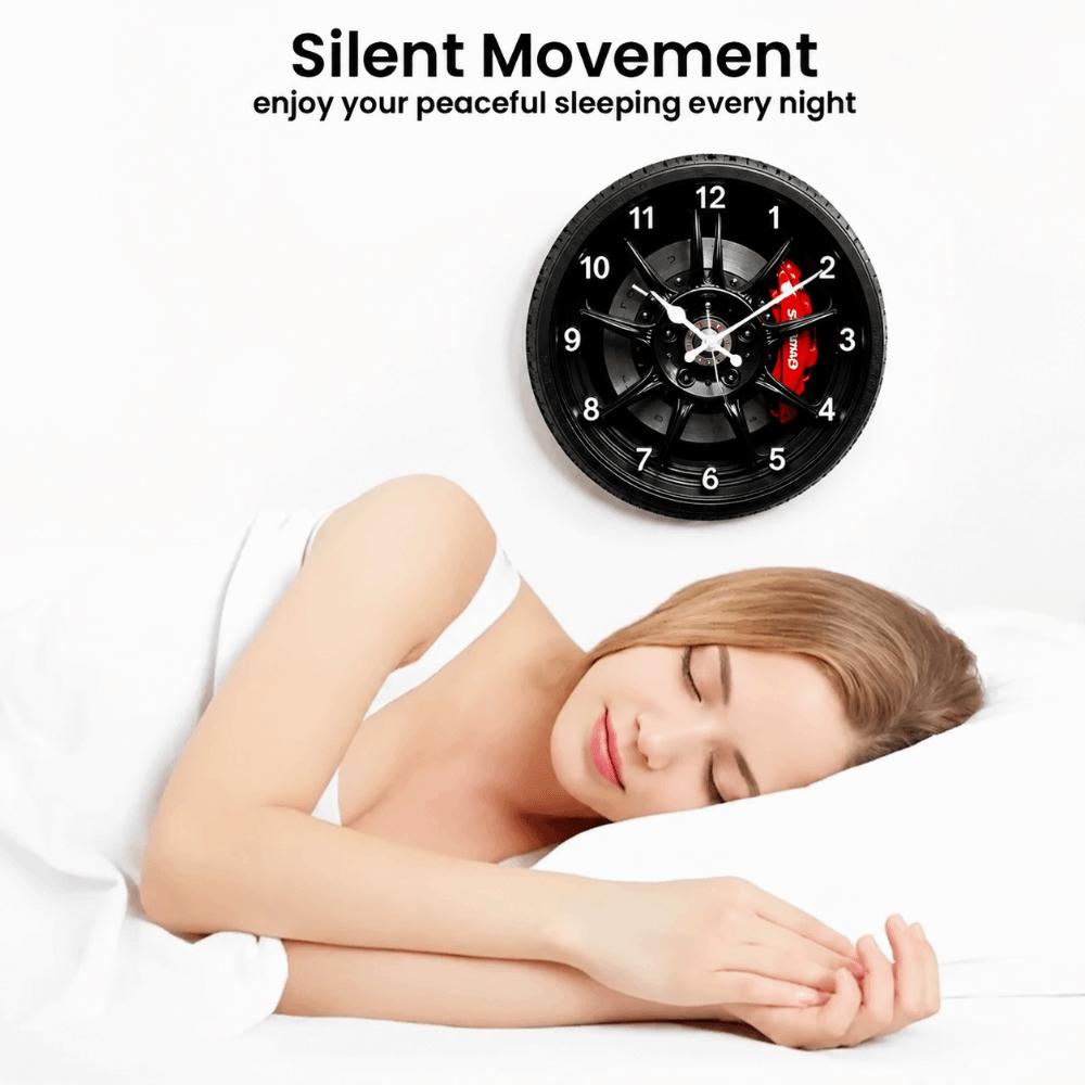 Silent 2D Flat Wall Clock Motorcycle Style Quartz Wall Clock Study Room