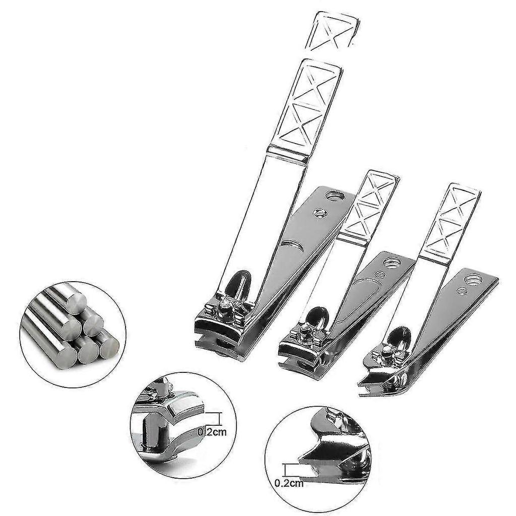 18pcs Nail Clippers Set Stainless Travel Beauty Kit With Leather Case - Pjun