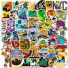 50 Cool Skateboard Stickers, Personalized Cartoon Balance Car Scooter Trunk Guitar Car Graffiti Stickers