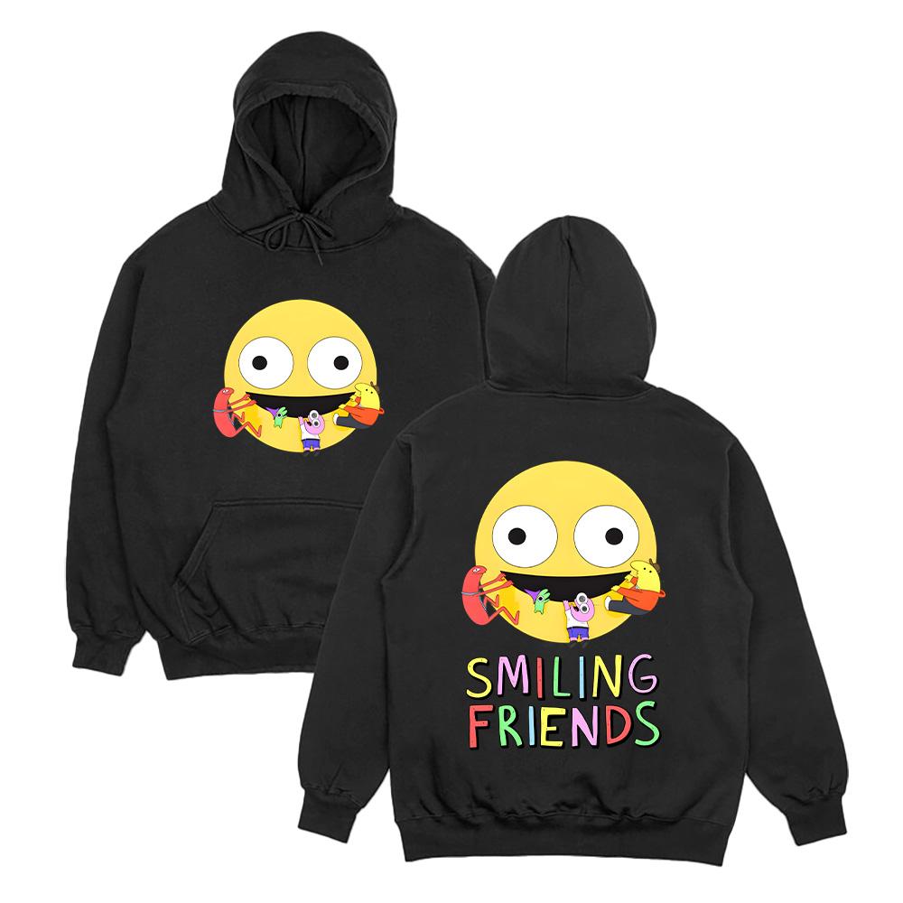 Аниме Худи Smiling Friends Модные Креативные Подарки Унисекс Уличная Одежда Женщины Мужчины Свитшоты с Длинным Рукавом Повседневное Худи