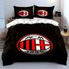"AC Milan logo design." Bedding sets Duvet cover sets Duvet covers Pillowcases(1 * Duvet Cover 2 * Pillowcases without duvet insert)