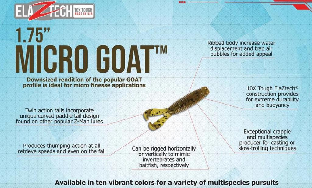 Zman Мягкая приманка Micro Goat 1,75 дюйма, 8 шт. в упаковке, зеленая тыква (6476)