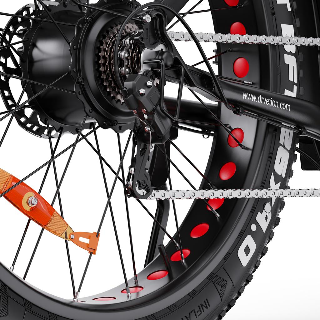 DRVETION CTR26 City Electric Bike, 48V 20Ah Battery, 26"x4.0" CST Tires, Shimano 7-Speed