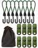 17 Piece Set Tent Clip Guyline Stretch Cord Reinforced Version Designed with Reflective Camping Clip Set for Fixation Windproof Tarp Clip Easy To