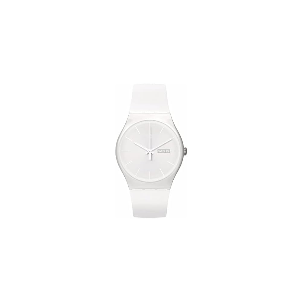 Swatch White Rebel SO29W704-S14 Кварцевые часы Белые 41 мм Водонепроницаемые
