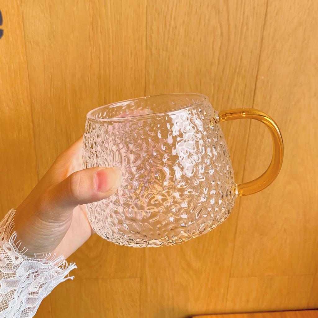 Летняя стеклянная чашка с крышкой и ложкой, милая креативная кружка для девушки с яркой внешностью, чашка для питья воды, чашка для цветочного чая