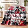 Custom Text Flannel Blanket Charles Leclerc Print Warm Cozy Blanket Home Sofa Bedding