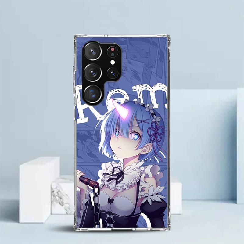 R-Rem Re Zero Аниме Мягкий чехол для Samsung Galaxy S25 Edge S26 S24 S23 Ultra Чехол для телефона S22 S21 Plus S20 FE Печатный узор Корпус