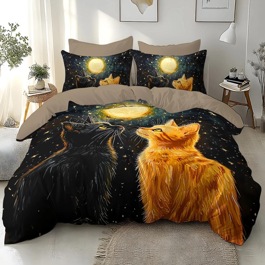 2/3Pcs Moonlight Bedding Set 3D Print Duvet Cover Set Super Soft Digital Printed Bedding Set Gift For Lover