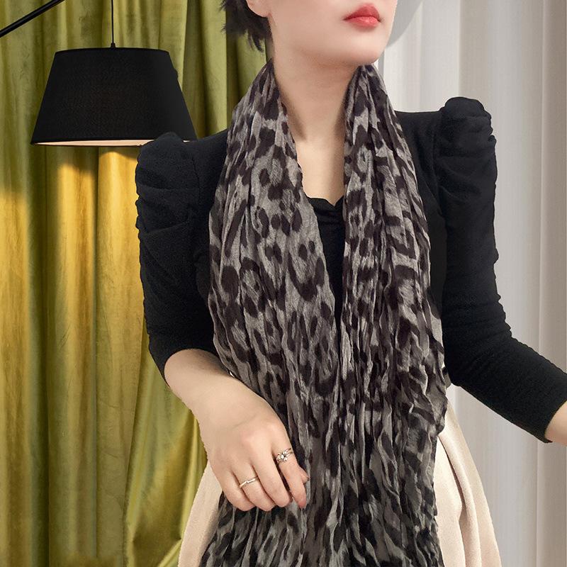 Small Floral Thin Mori Age-reducing Wrinkled Sunscreen Silk Scarf Women's Summer New Versatile Shawl Fashion Trends