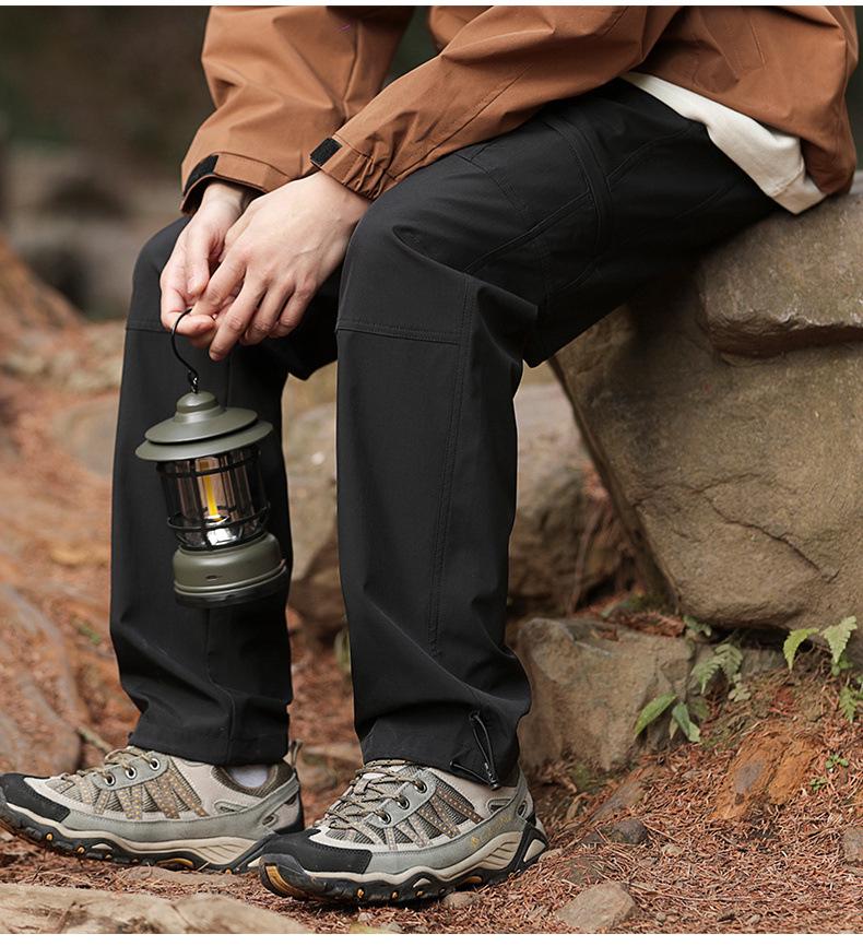 Мужские всесезонные ветрозащитные водонепроницаемые брюки для активного отдыха и пеших прогулок